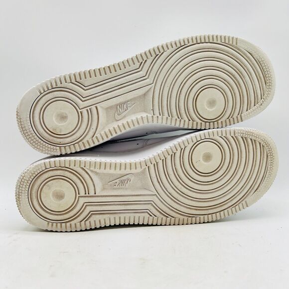 Nike Air Force 1 x Supreme Mens 10.5 White Leather Red Box Logo CU9225-100 Shoes - Picture 9 of 11